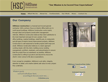 Tablet Screenshot of hillstoneconstruction.com